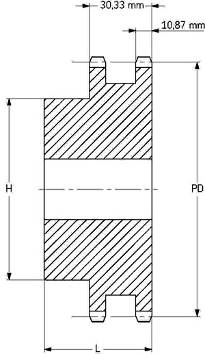 Звездочка PHS 12B-2B38